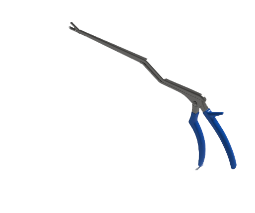 Improved Rotating Kerrison Rongeur, Tube Shaft, 7 Locking Positions, Thin Footplates, Small Handle, 14.0 Mm Opening, 40 Degree Up, W/ Ejector, 1.0 Mm Bite, 7" (18.0 Cm)